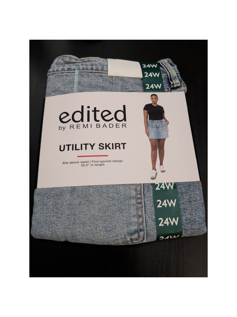 Women's Edited by Remi Bader Utility Jean Skirt Light Wash Size 8